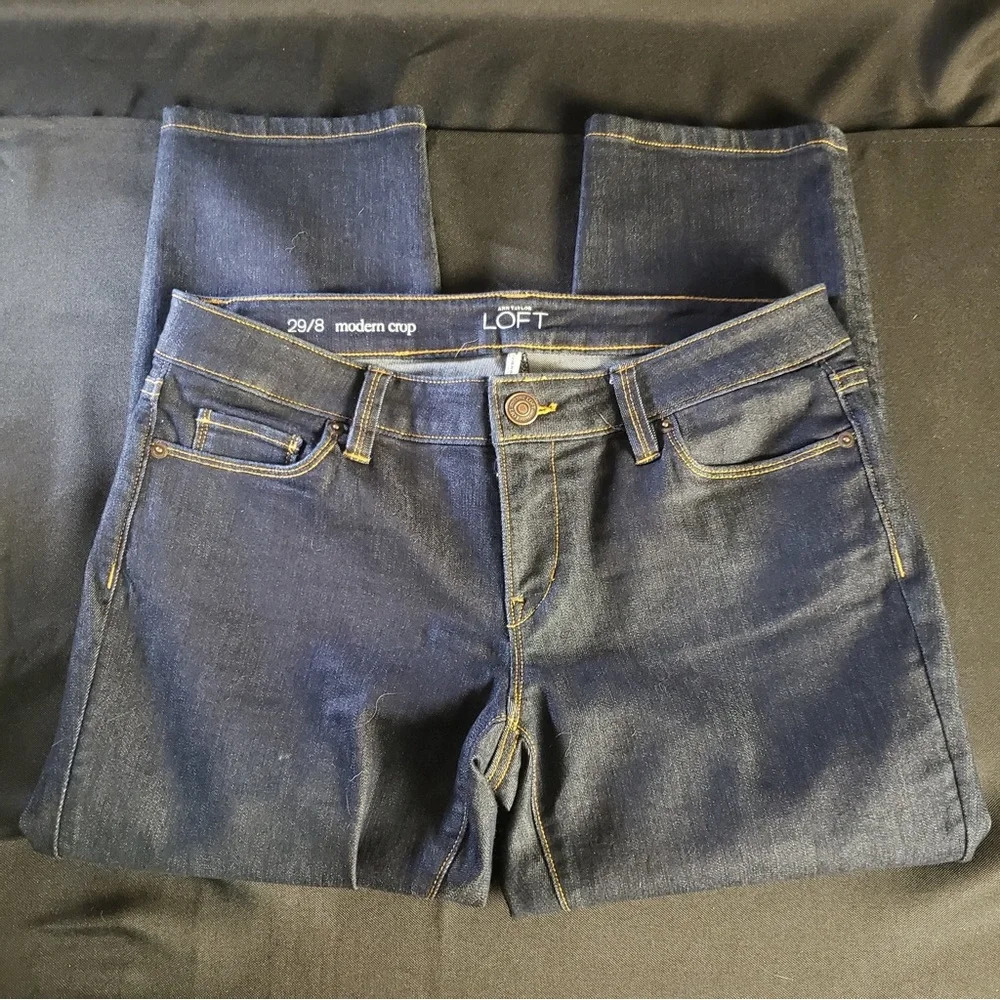 Loft Modern Crop Dark Wash Jeans Women’s 29/8